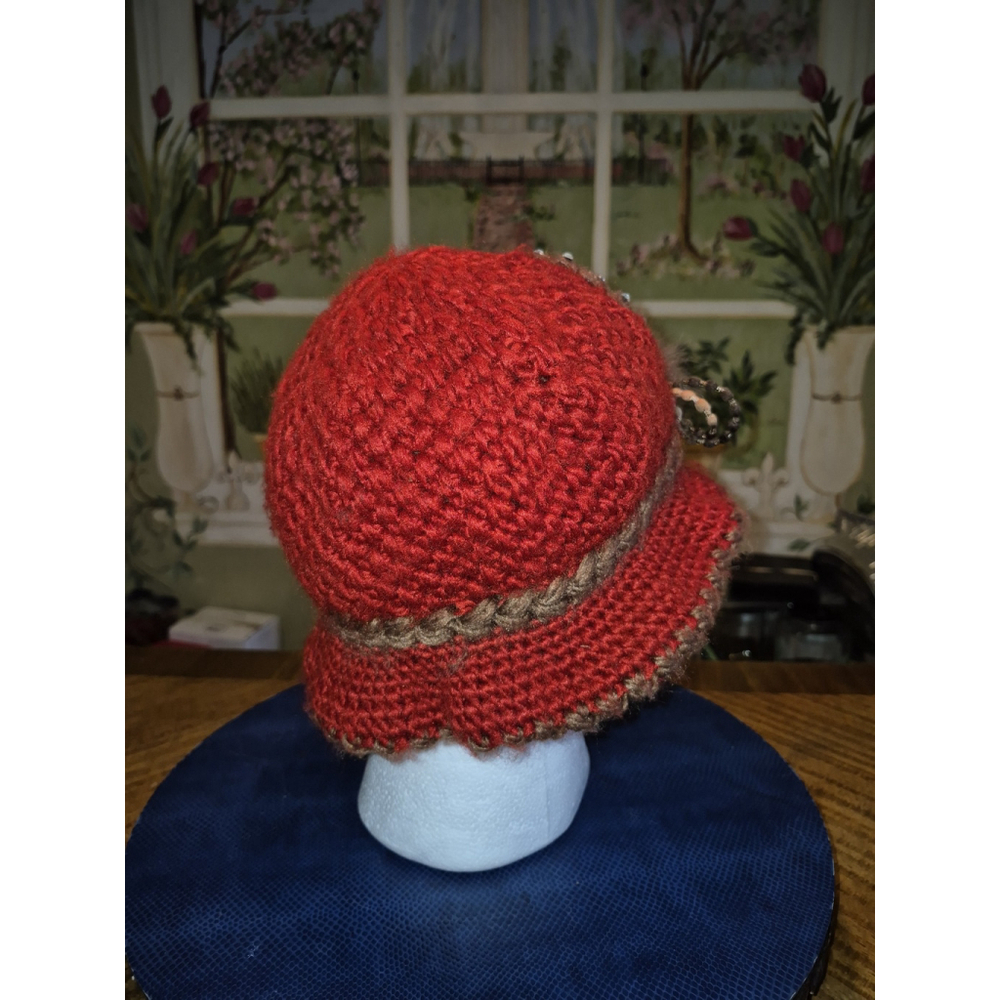 VINTAGE Hand Made Knitted Beanie/Stocking Women's Winter Cap/Hat OAFM #752g - Picture 6 of 12